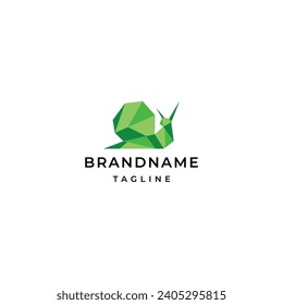 Snail geometric logo design template