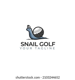 Snail Golf Logo Vector Illustration