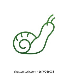 Snail gradient style icon design, Biodiversity life natural nature and adorable theme Vector illustration