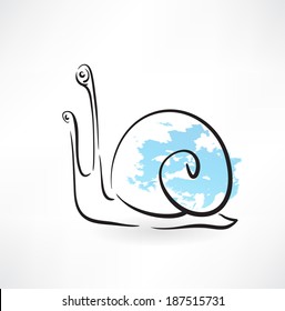 snail grunge icon
