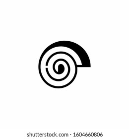 Snail h abstract logo icon vector