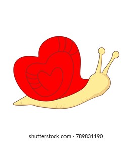 snail with heart
