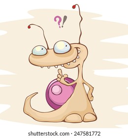 Snail holding thumbs up.