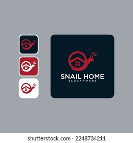 snail home logo design template