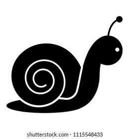 Snail icon black color