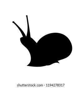snail icon, black silhouette