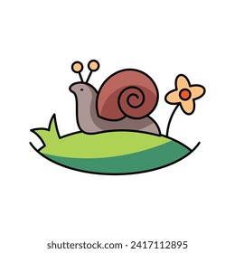 Snail icon design illustration. Vector design