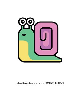 Snail icon. Icon design. Template elements. Flat style