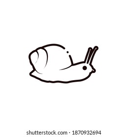 Snail icon design template vector isolated illustration