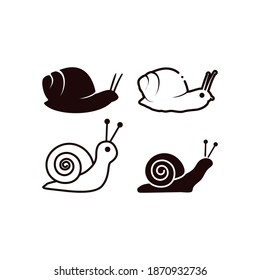Snail icon design template vector isolated illustration