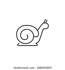 snail icon. Element of speed for mobile concept and web apps illustration. Thin line icon for website design and development, app development. Premium icon on white background