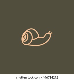 Snail icon Flat.