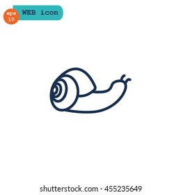 Snail icon Flat.
