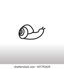 Snail icon Flat.