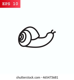 Snail icon Flat.