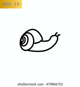 Snail icon Flat.