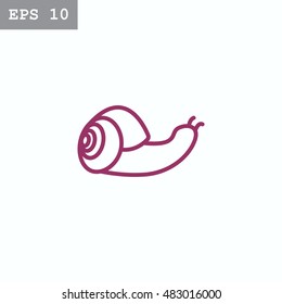 Snail icon Flat.