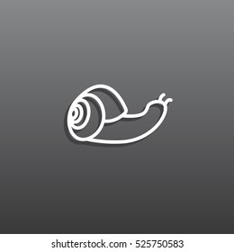 Snail icon Flat.