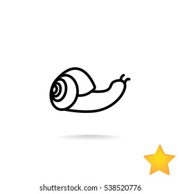 Snail icon Flat.