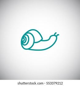 Snail icon Flat.