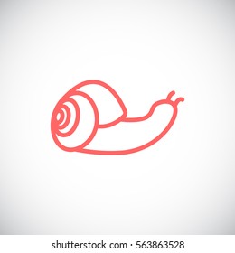 Snail icon Flat.