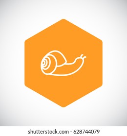Snail icon Flat.