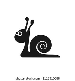 Snail icon. Flat design.
