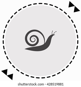 Snail icon Flat Design. Isolated Illustration.