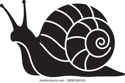 Snail Icon Garden Snail Gastropod Shell and Slow Animal Vector

