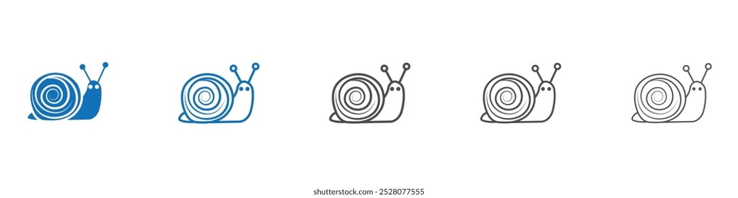Snail icon Isolated flat vector in outline