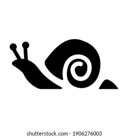 Snail icon isolated on white background. High-quality black style vector icon