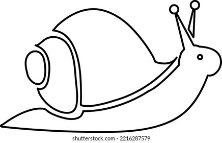 Snail icon isolated on white background. Simple flat snail shell vector pictogram..eps
