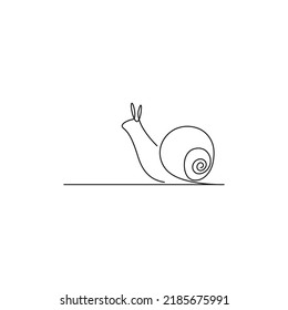 Snail Icon Line Art Design Illustration Template