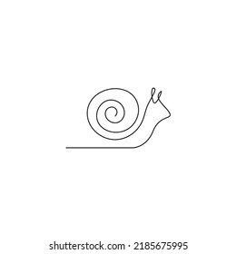 Snail icon line art design illustration template