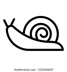 snail icon line style on white background