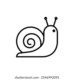 Ícone de caracol logotipo linear isolado