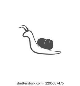 Snail icon logo design illustration