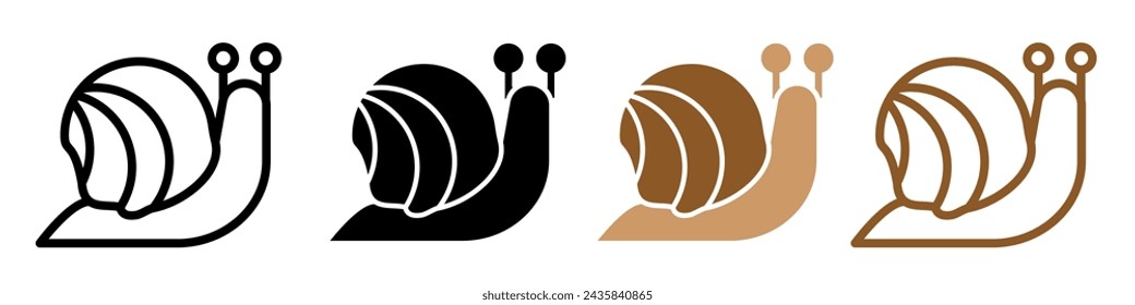 Icono de caracol logotipo conjunto vector