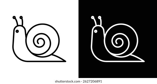 Snail icon. Logotype vector set