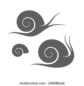 Snail. Icon set. Vector illustration EPS10