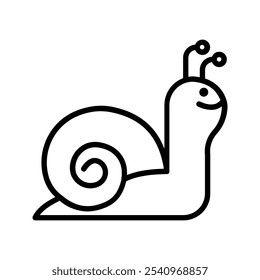 Snail icon. sign for mobile concept and web design color editable