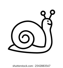Ícone de caracol. sinal para conceito móvel e web design cor editável