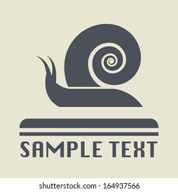 Snail icon or sign, vector illustration