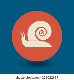 Snail icon or sign, vector illustration