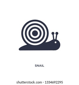 snail icon. Simple element illustration from nature concept. snail editable symbol design on white background. Can be use for web and mobile.