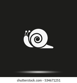 Icono de caracol. Simple ilustración vectorial de la concha de caracol plano.