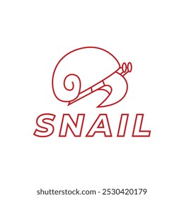 Snail icon, slug. Simple moving snail symbol shelled gastropod Animal logo pictogram. mollusk invertebrates. Outline style. stroke Vector.
