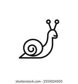 Snail icon Symbol mark in Outline style