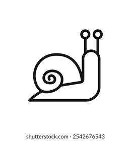 Snail icon Thin line art isolated