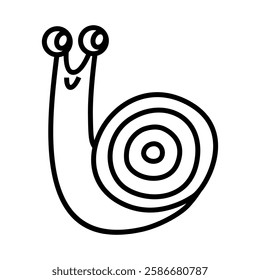 snail Icon vector design template and illustration with editbale stroke
